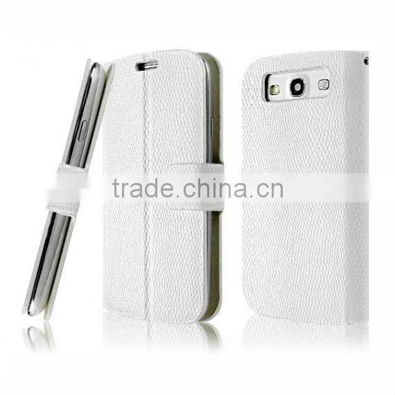 Snake Skin Textured Leather Flip Case for Samsung Galaxy S3 i9300