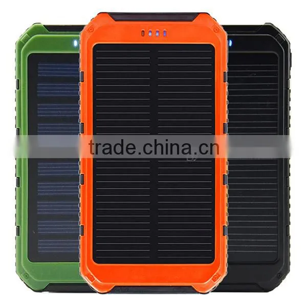 Universal Dual USB 6000mAh Solar Charger With LED Torch Light