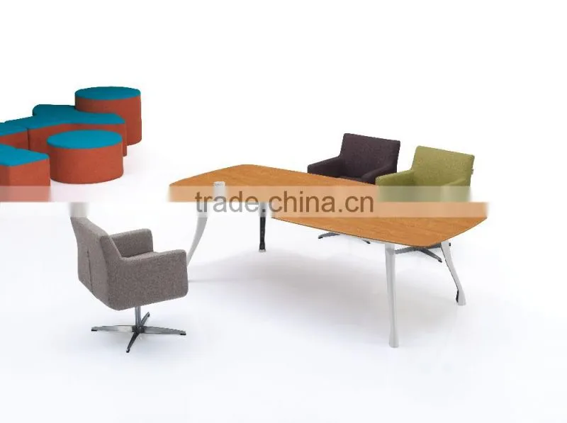 commercial furniture Melamine Cheap small round movable office meeting table