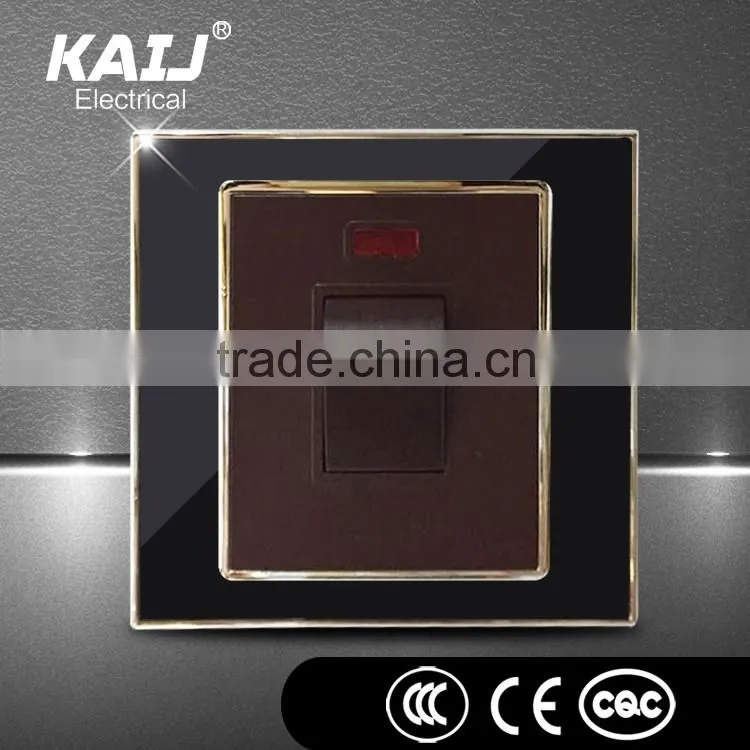 Acrylic plate wall mounted electric light multi function gang switch socket for hotel