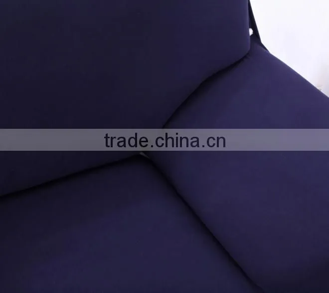 Popular elastic stretch leather sofa slipcover sapphire blue008