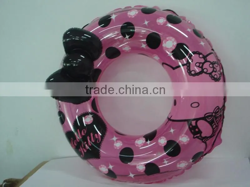New design high quality PVC inflatable sweet cartoon donut swimming ring