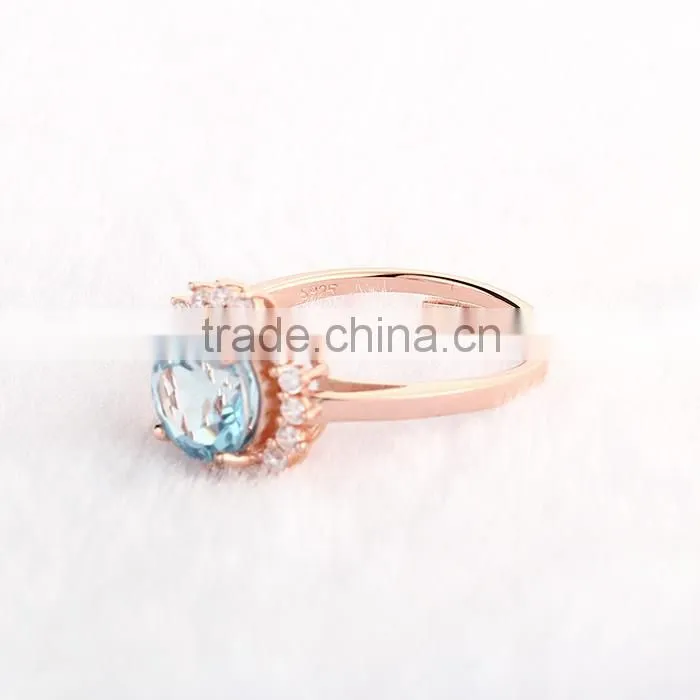 Women Gemstone Rings in Silver 925 Wholesale Silver Jewelry SRO040R