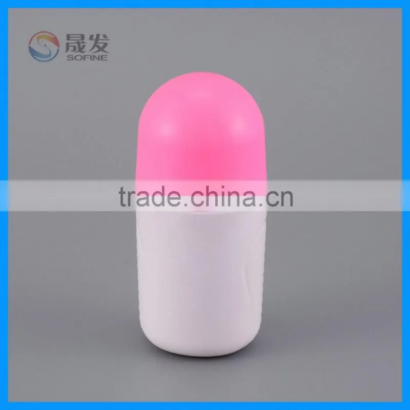 Plastic roll on deodorant empty packaging