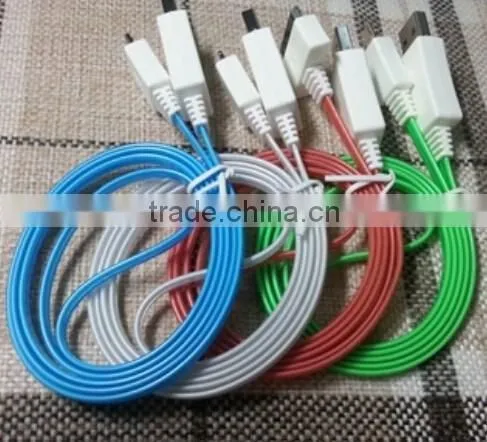 New style led usb cable data link/line , led usb date line with usb charging cable