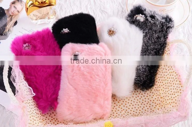 Winter series special design soft fuzz DIY mobile cases for iphone 5/6/6 plus, for apple iphone cover case