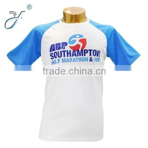 Raglan Sleeve Contrast Sleeve Men's Dry Fit Breathable Sport T Shirt
