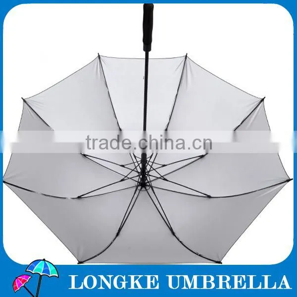 auto open high quality adult Windproof Golf Umbrella with silver coating
