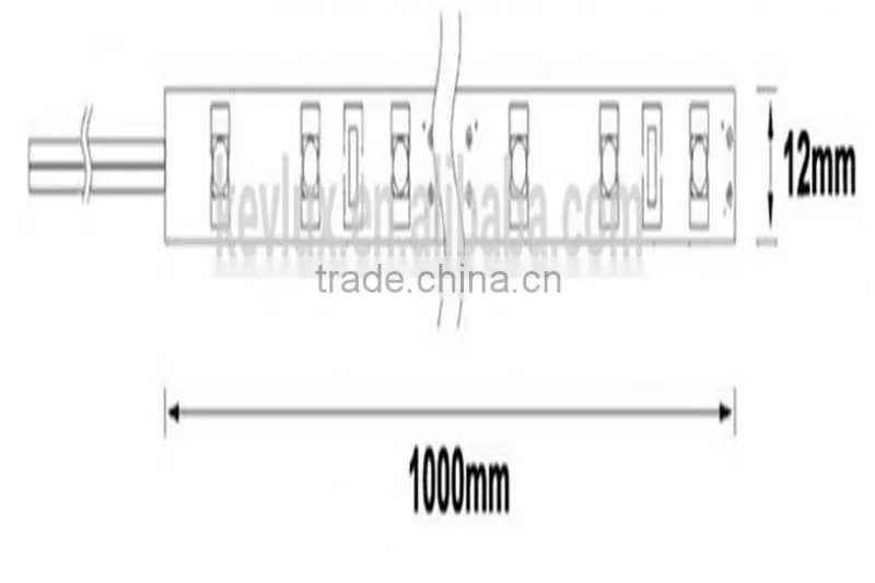 Non-Waterproof IP20 18Watts SMD7020 12mm width Led Strip Rigid