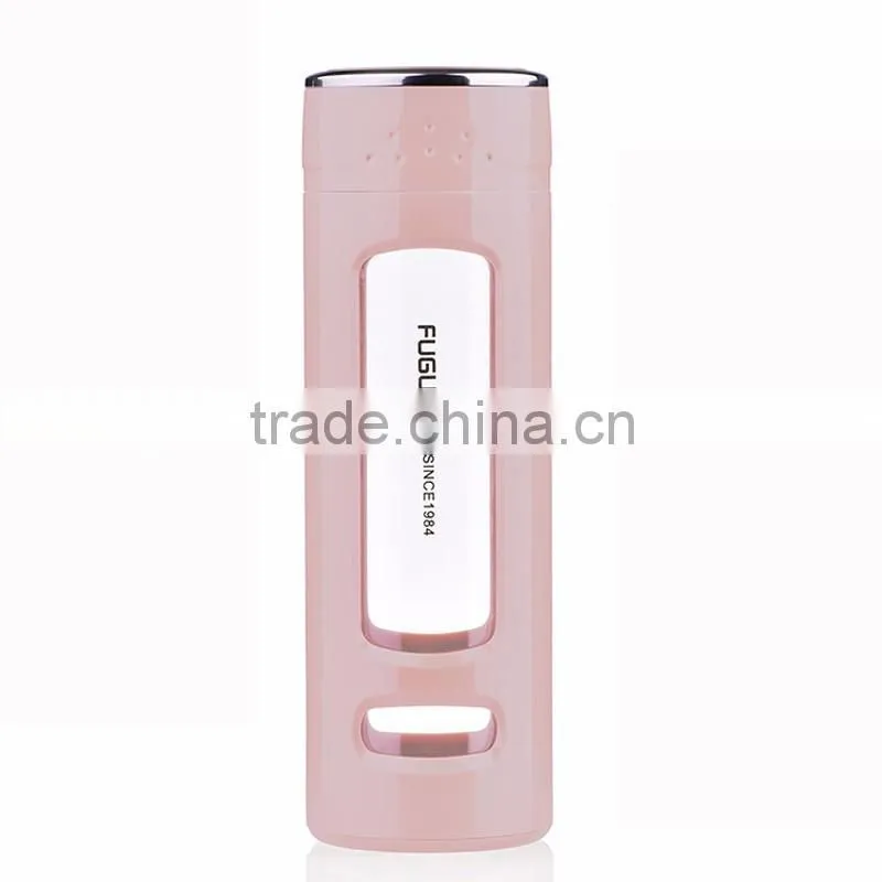 Dishwasher Safer Wide Mouth BPA-Free White 400 ml Glass Fliter Water Bottle With Lid