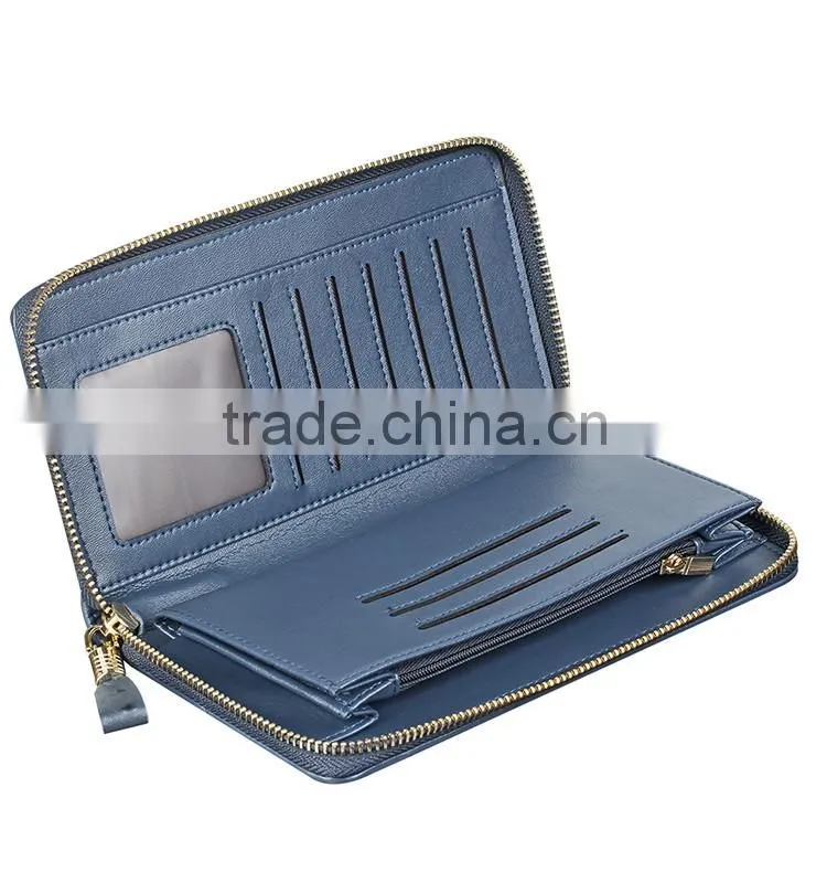QIALINO New Long Wallet Luxury Ostrich Leather branded women wallet handbag
