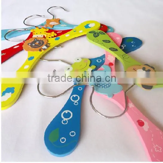 Popular Model FR Wooden hanger cartoon children