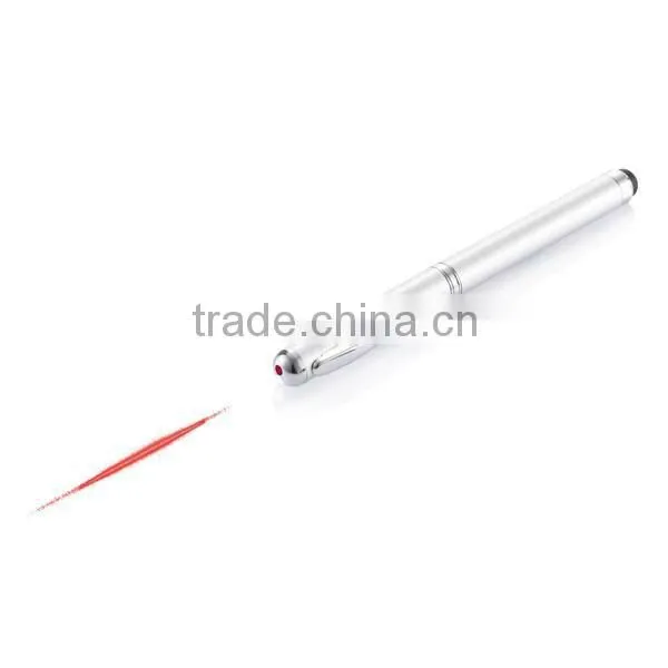 4in1 pen soft stylus touch pen ball pen with LED light and laser for iPhone/iPad