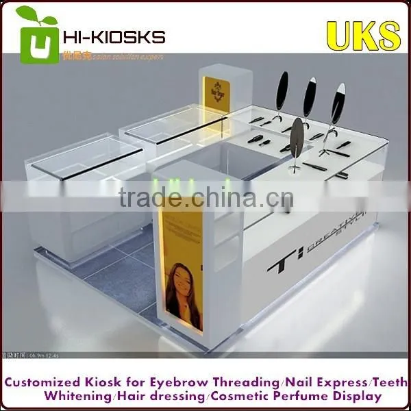 Unique hair accessories display showcase | hair accessories display stand | hair extension kiosk for sale