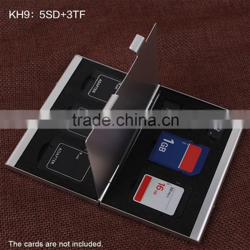 LYNCA mini aluminium alloy metal storage box for SD PSV TF CF memory card case holder protecter camera accessary