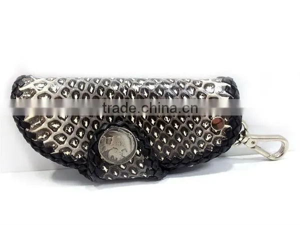 Python Leather Car Key Case Cute Key Wallet Leather Key Case