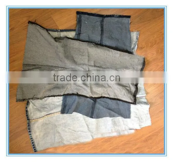 Denim fabric cotton rags with used material