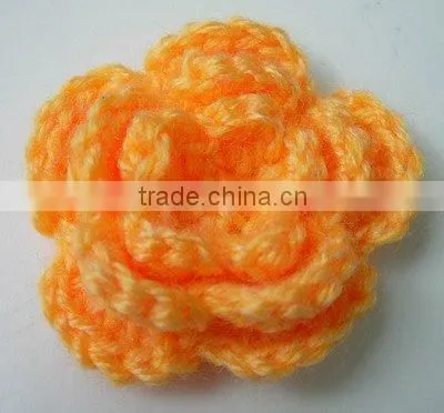 baby crochet flower/hand crochet flower/hot sell crochet flower for baby hats
