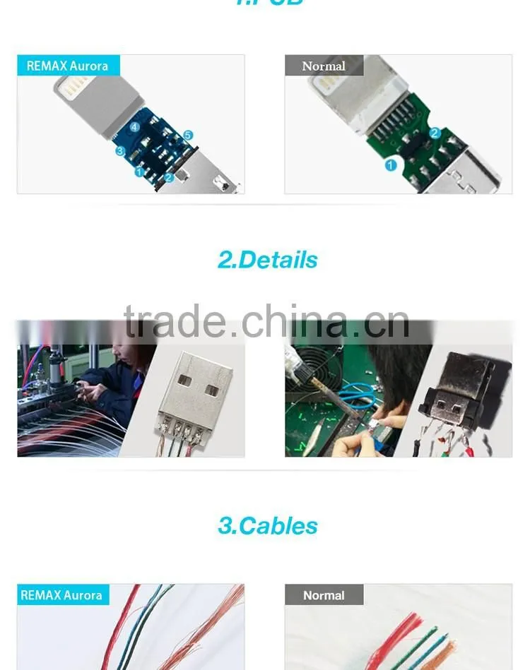 REMAX Aurora 2 in 1 micro USB data Cable for android mobile phone