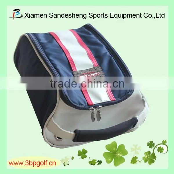 custom pu leather golf shoe bags