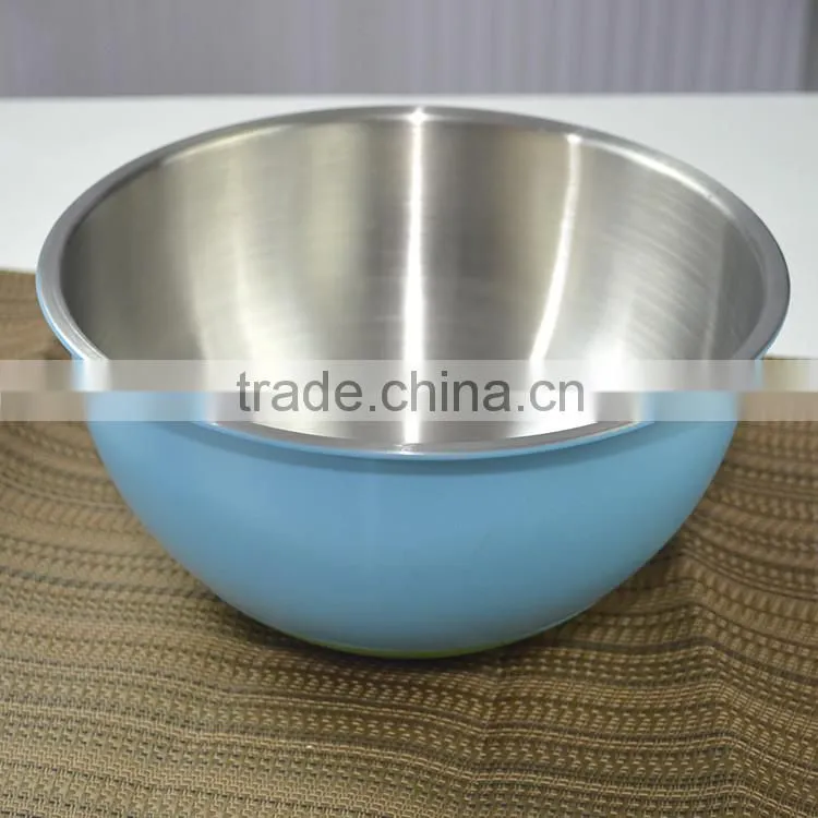 salad bowl with silicone bottom stainless steel mixing bow set