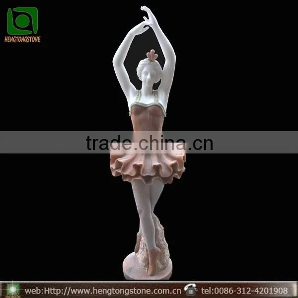Hand Carved Marble Dancing Girl Statue