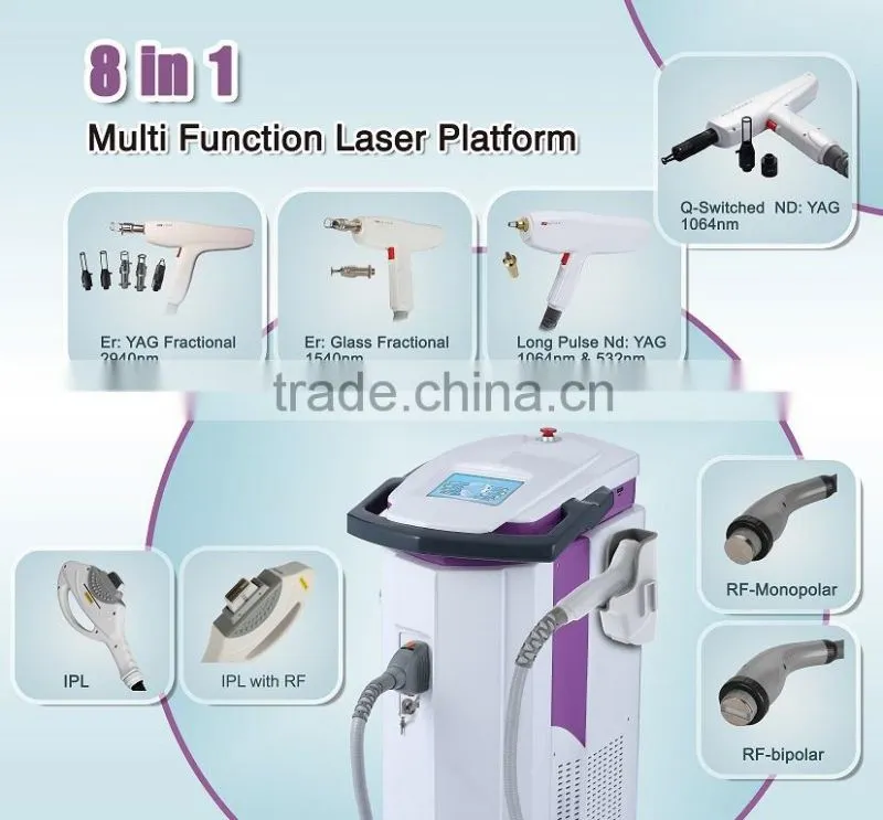 Apolomed 8-in-1 multifunction beauty machine e light ipl rf hair removal machine