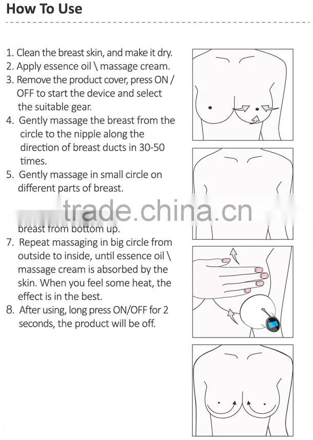 Hot Breast Massage Device Enlargement Enhancement Breast with LCD Display Screen ST-603
