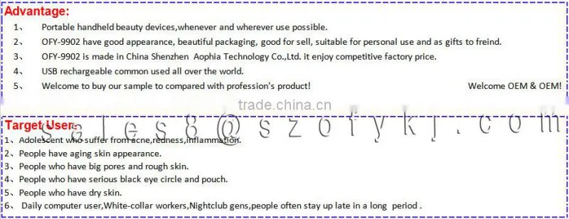 6 colors LED and RF/EMS Sonic Skin scrubber facial beauty product
