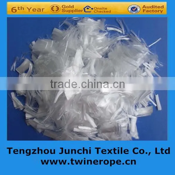 Natural color 100% polypropylene fiber fibrillated fiber pp concrete fiber