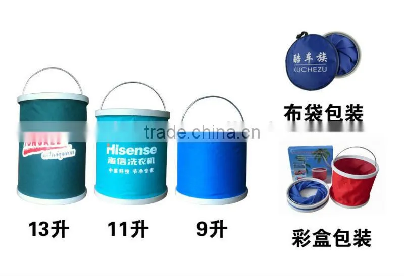 Can be widely used for fishing, car washing, camping, household, student picnic, vacation, promotion gift, etc. Folding bucket
