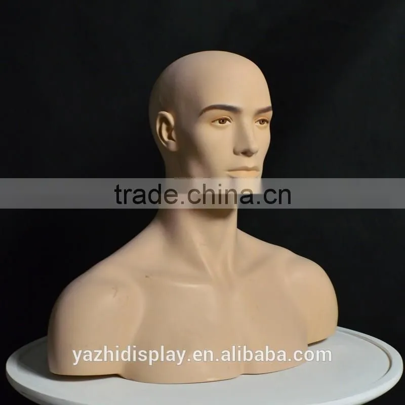 Adonis Mannequin Head Male Displaying Hats, wigs, scarves, and necklaces