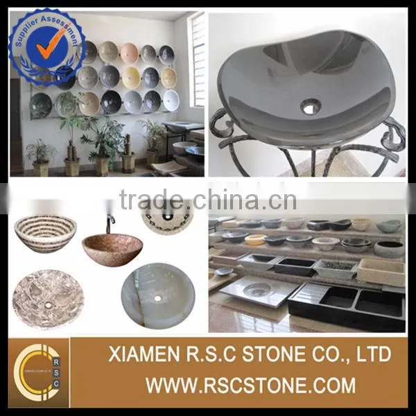 Crema Marfil Beige Marble Flowered Carved Rectangle Sink