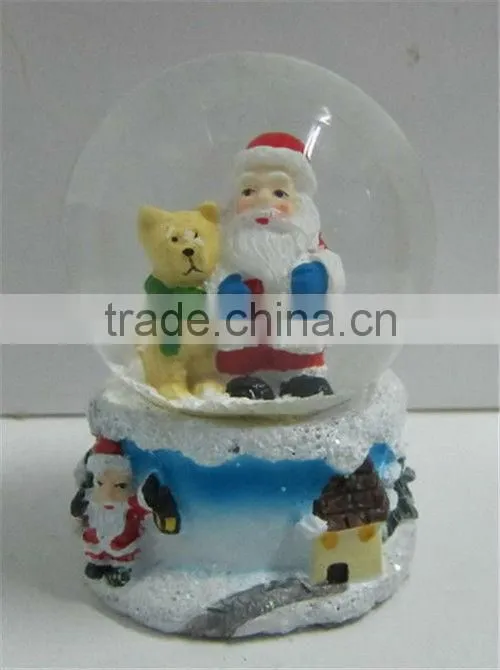 Small resin glass snow globe
