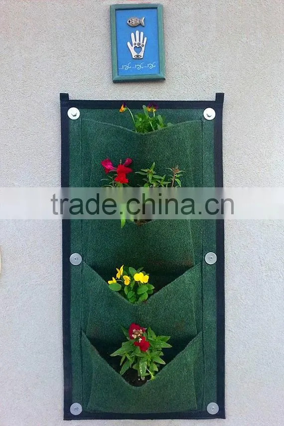 Green Vertical Garden Pocket Planters,Hanging Planter for Home & Garden,Green Hanging Wall Outdoor/Indoor