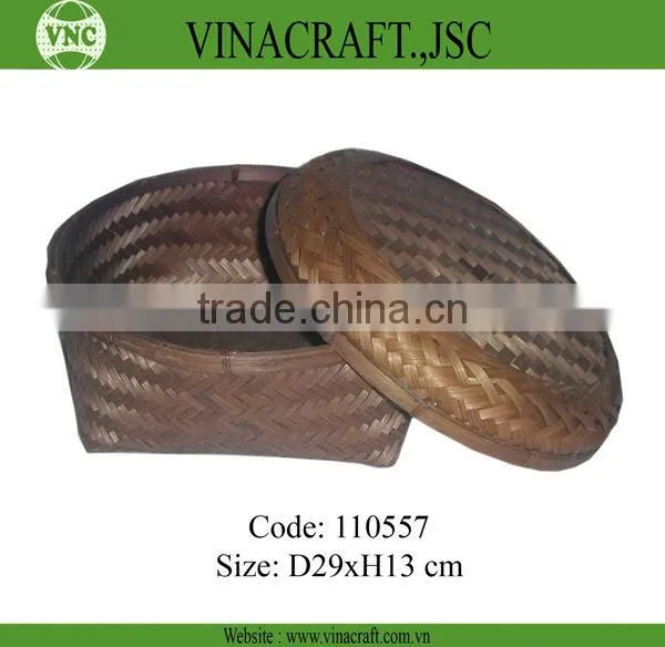 Bamboo basket with lid for gift packing