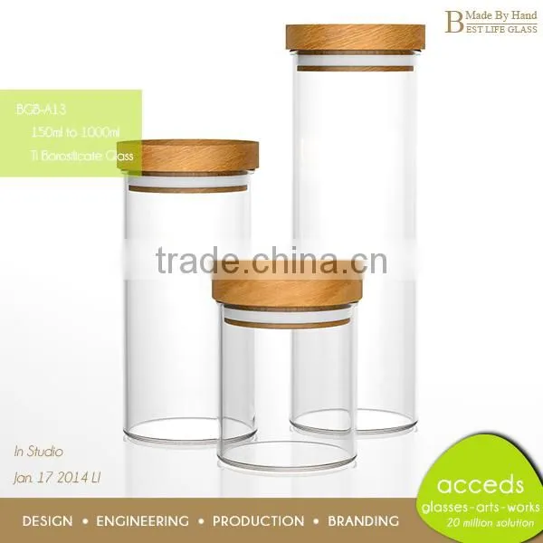 Clear Empty Glass Juicer Storage Jar of Honey Bee