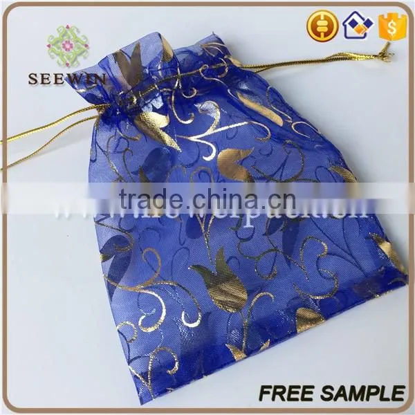2017 hot sale gilding organza flower bag for cut flowers