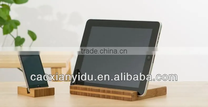 IPAD Wooden Base Small Bracket Mobile Phone Holder Stand Bamboo Wooden Base