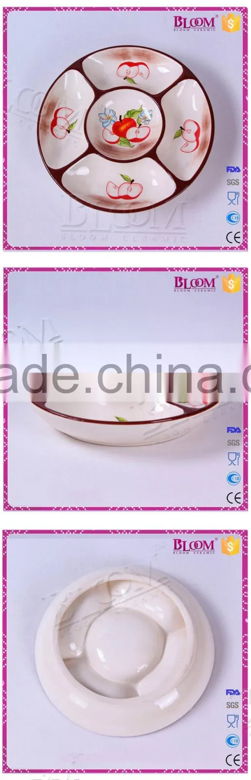 cramic decal desgin round decoration hone candy tray