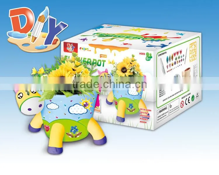 factory DIY Painting Flower pot Toys