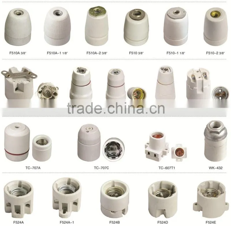 E12-E27 ceramic universal lampholder adaptor/adapter lampholder