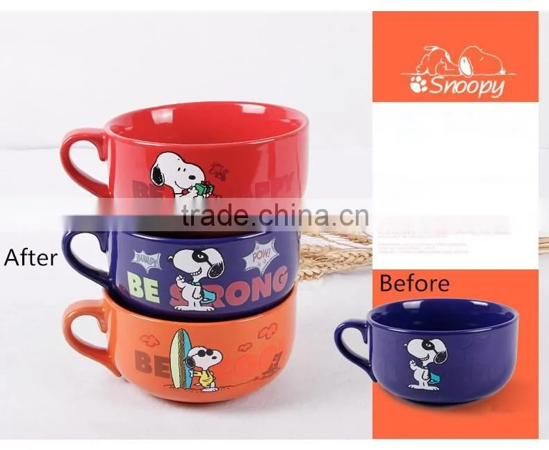 5" kids cute spoopy color changing bowl