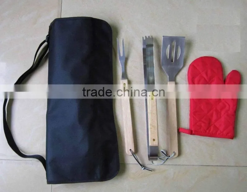 4pcs BBQ apron bbq tools