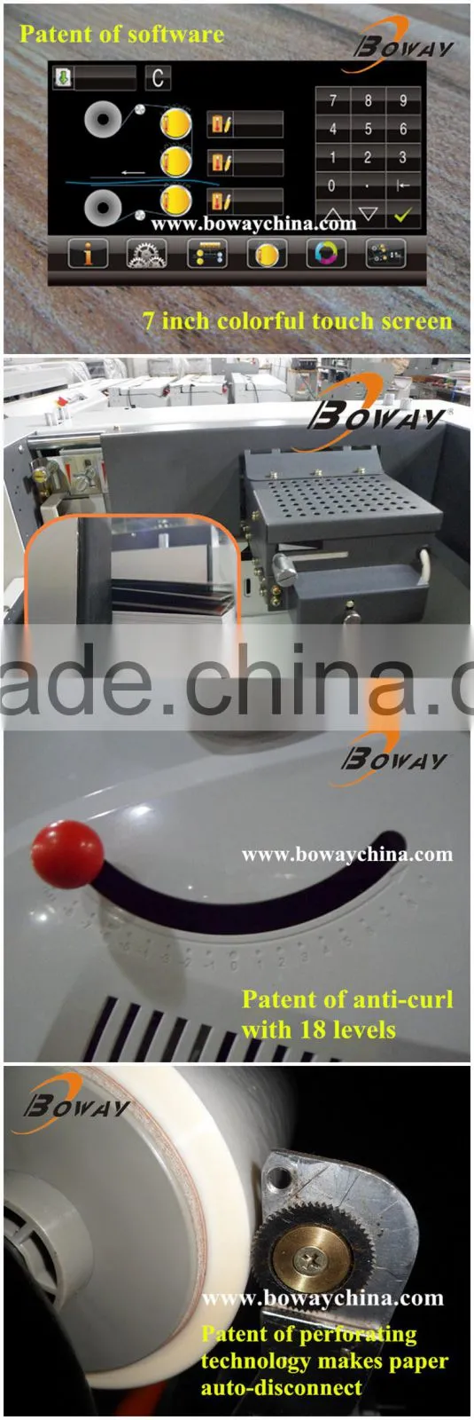 Boway 350mm Hot automatic Lamination machine