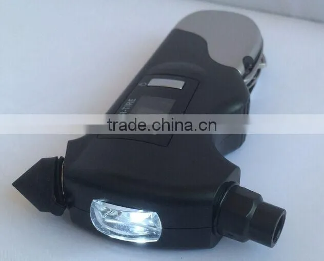 Multifunction Digital Auto Tire Pressure Gauge with LED light and knife