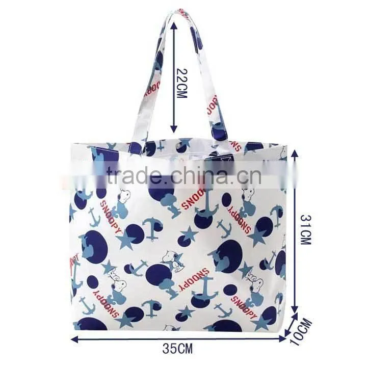 ECO Friendly 300D Fashion Style Full Cartoon Printing Shopping Tote Bag,Women Travel Handbag