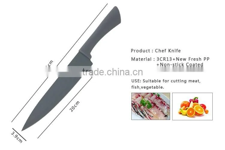 Non-stick Coated Stainless Steel Kitchen 5Pcs Knife Set