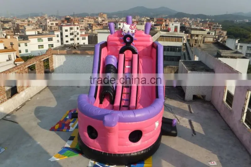 PVC inflatable hello kitty boat for kids jumping