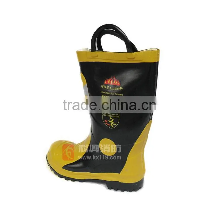 Factory direct sale 2015 New Design steel toe fire station fire safety boots